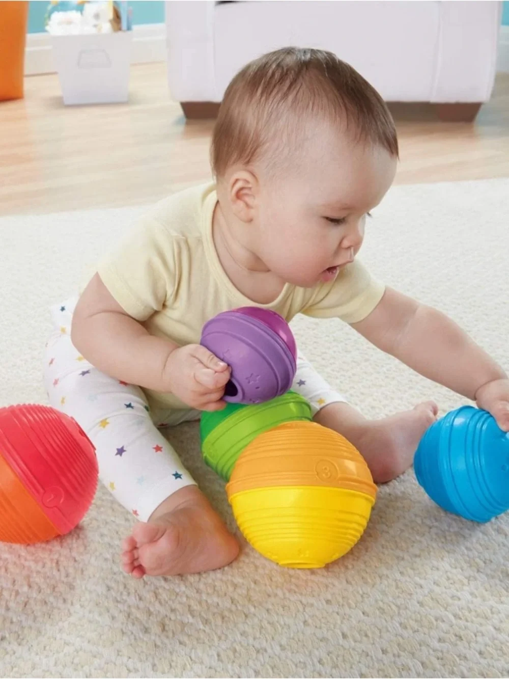 Stacking Cups Set - Multi Color Learning Cups for Toddlers